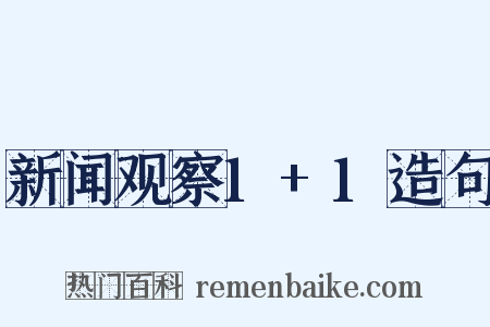 新闻观察1+1造句是什么意思的图片